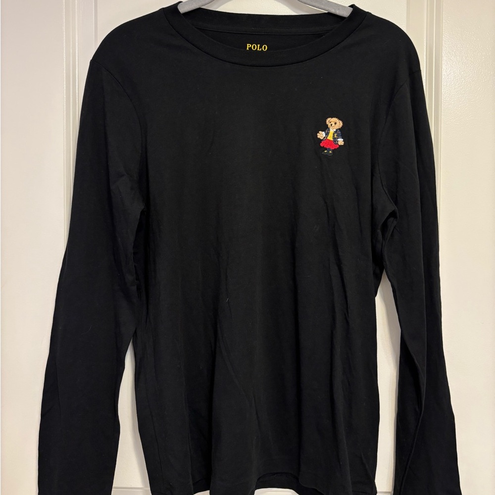 Polo Ralph Lauren Polo Bear Black Long Sleeve Tee 
(Size M)